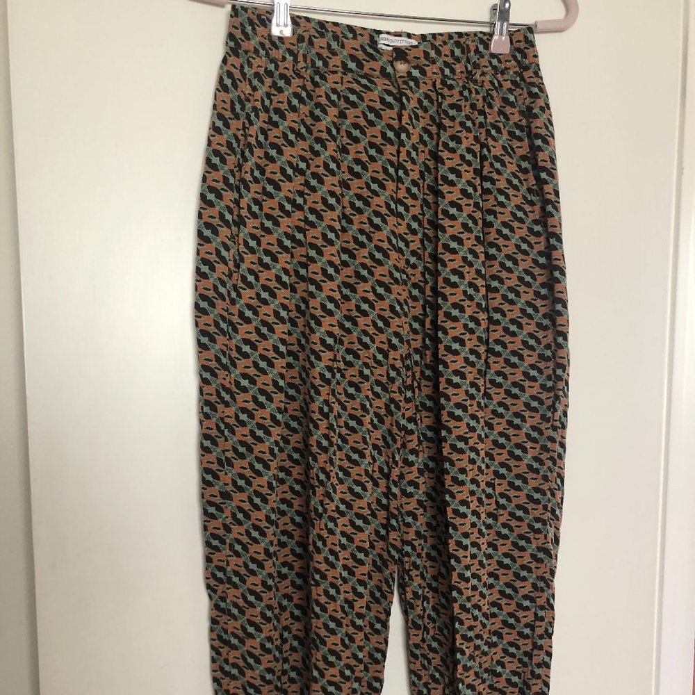 UO Patterned Pants - Green Multi